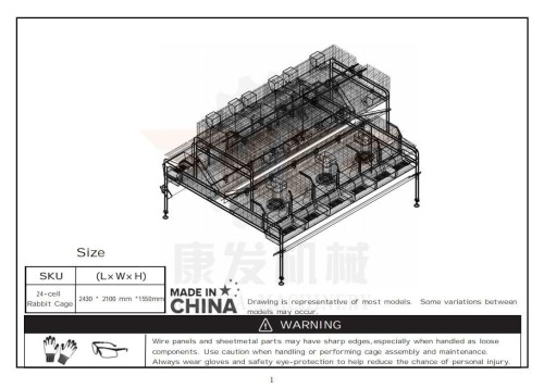 Professional Metal Rabbit Hutch, Designed for intensive rabbit farming